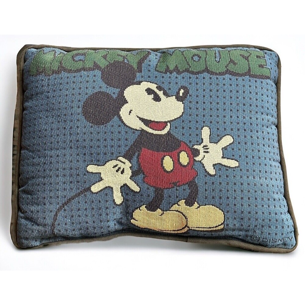 VINTAGE MICKEY MOUSE PILLOW DISNEY 15" X 11" VTG WALT DISNEY WORLD WDW